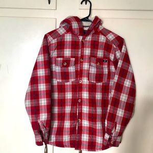 Youth-Lucky Brand sherpa lined, hooded shacket.